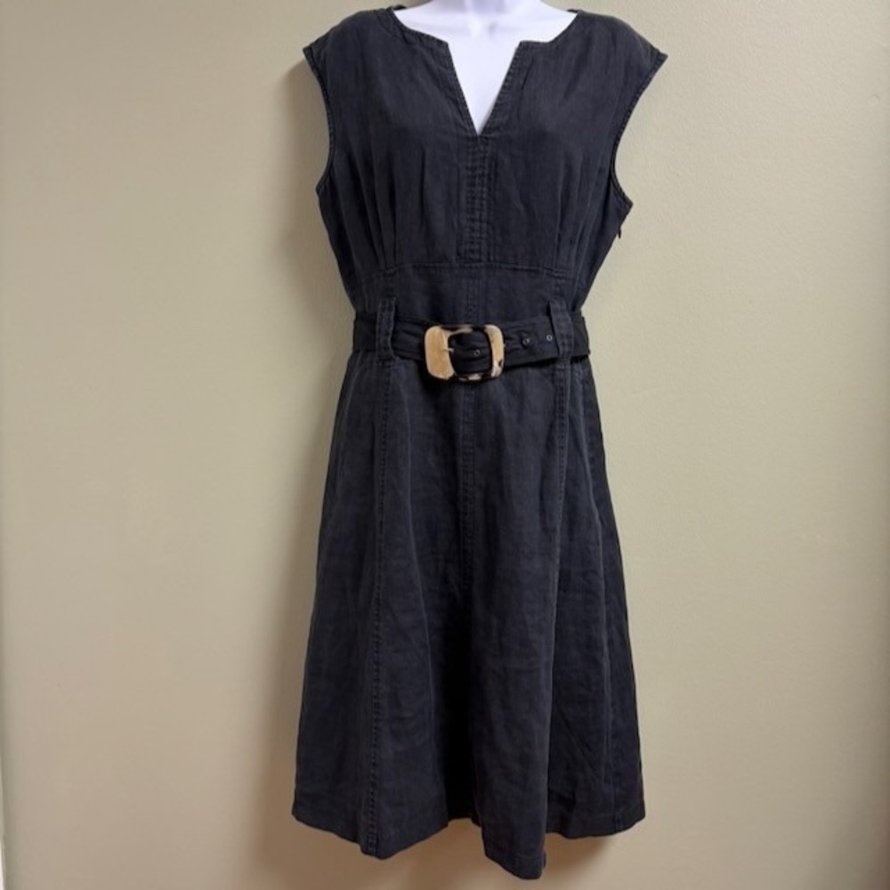 Laura Ashley Womens‎ Linen Dress Size 12 Quiet Luxury Western Contemporary Work